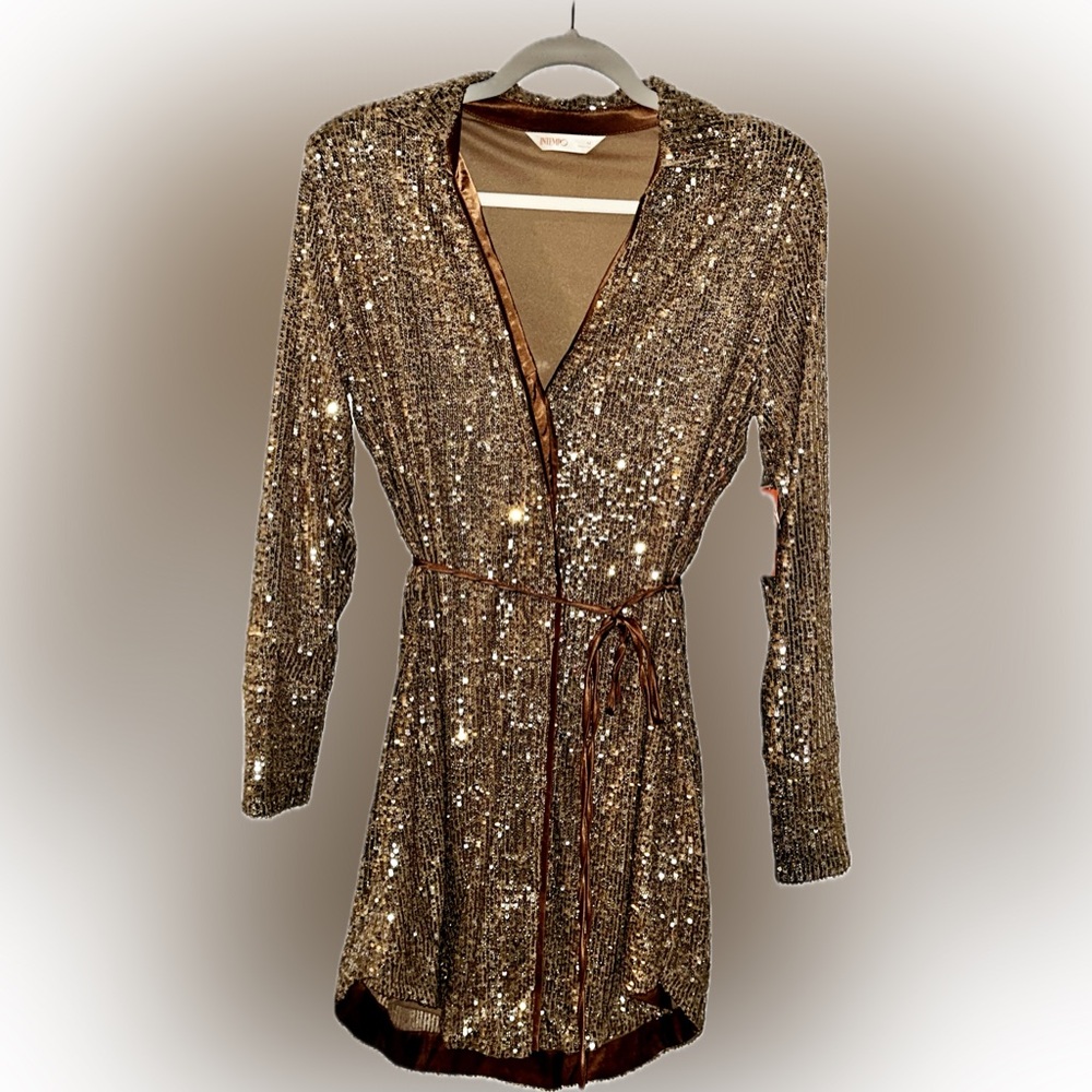 Intempo Copper Shimmer Mini Dress